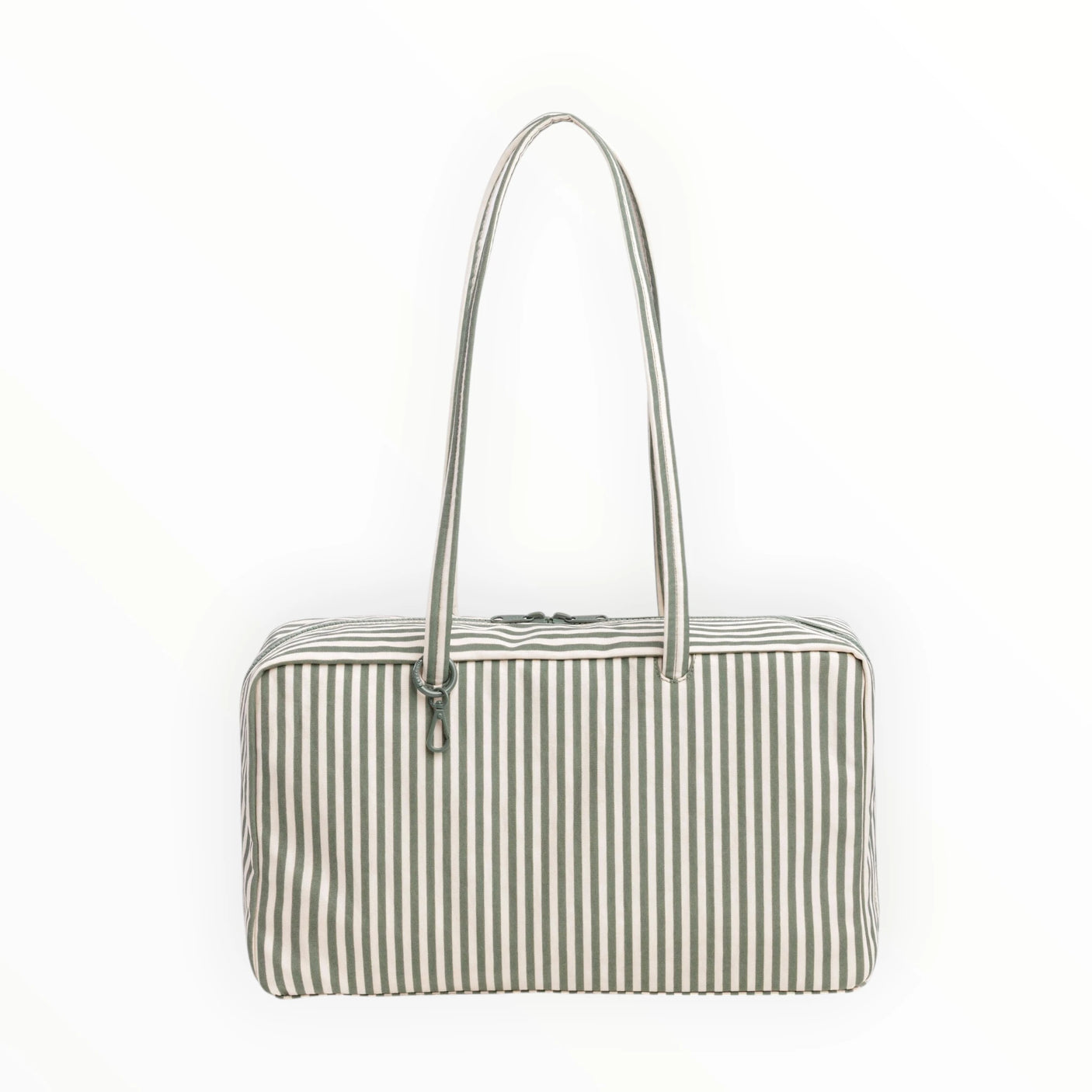 Baggu Medium Nylon Bowler Bag - Sage Stripe