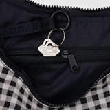Baggu Medium Nylon Crescent Bag - Black & White Gingham