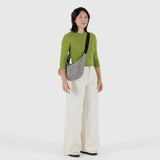 Baggu Medium Nylon Crescent Bag - Black & White Gingham