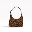 Mini leopard-print nylon shoulder bag with top handle