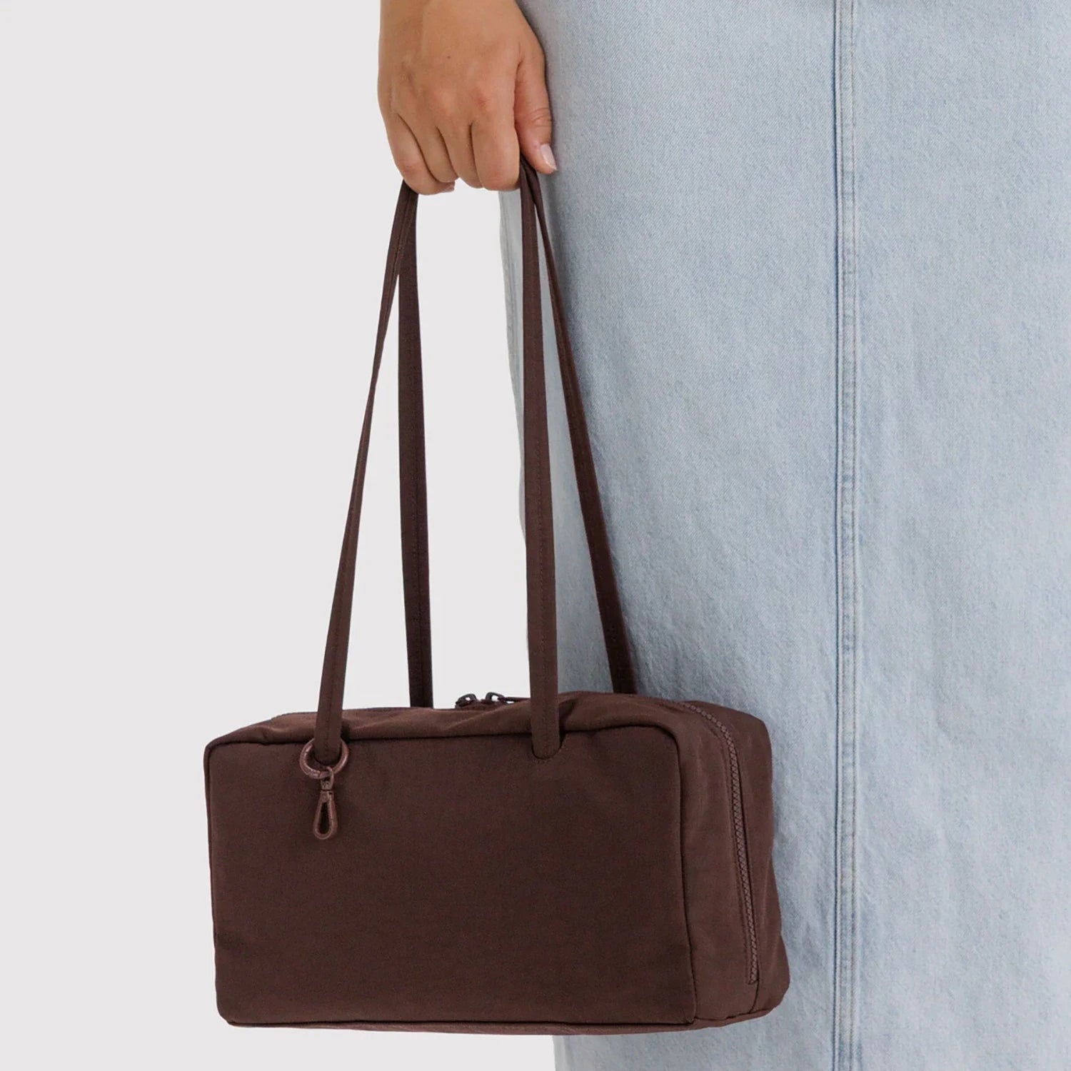 Baggu Nylon Bowler Bag - Coffee