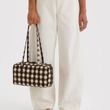 Baggu Nylon Bowler Bag - Blurred Gingham
