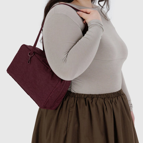 Baggu Nylon Bowler Bag - Mahogany