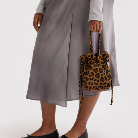 Baggu Nylon Drawstring Bag - Leopard