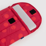 Baggu Puffy Laptop Case 13-14" - Red Polka Dot