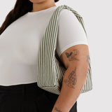 Baggu Small Nylon Meringue Bag - Sage Stripe