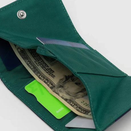 Baggu Snap Wallet - Green Check