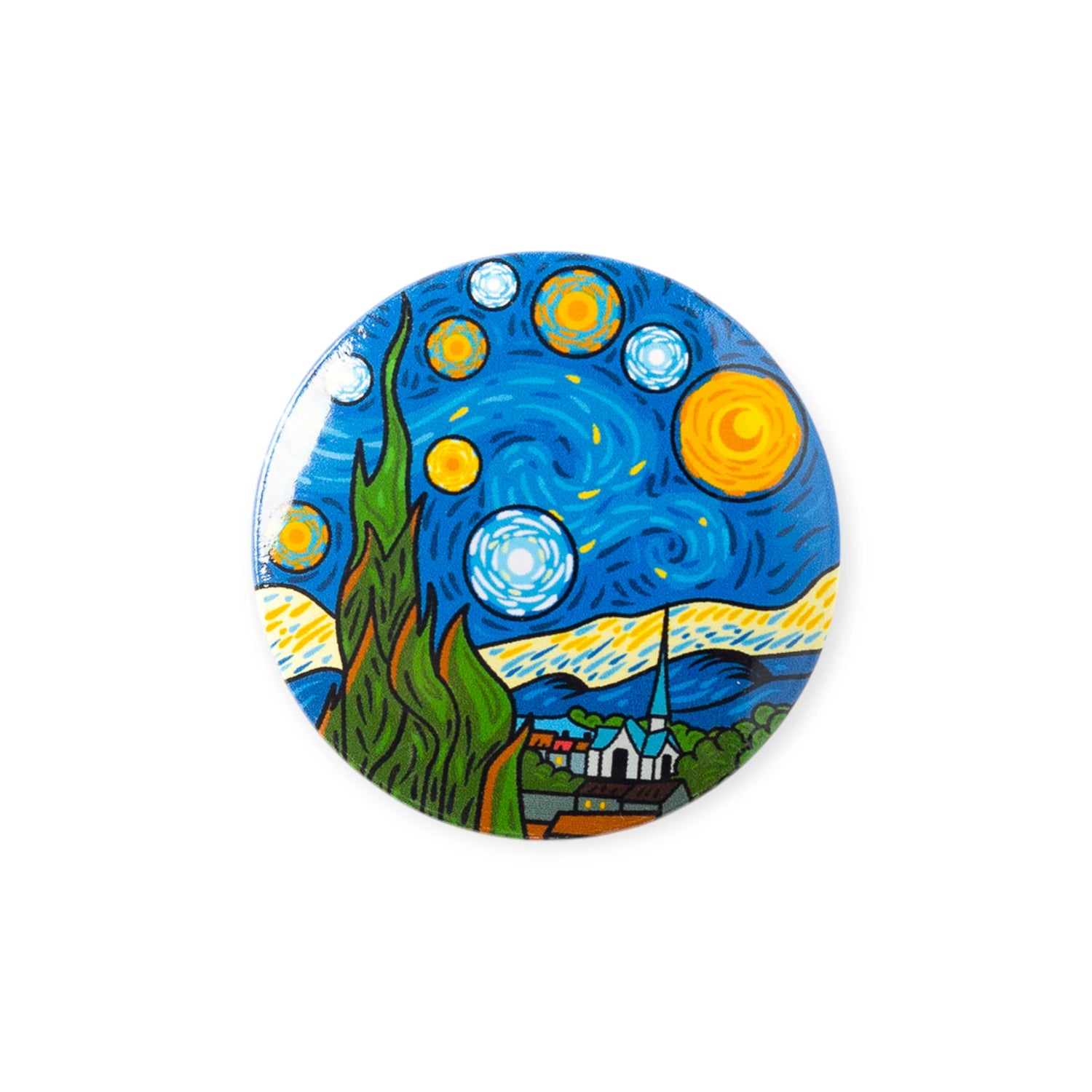 Button Badge Art - Vincent van Gogh Starry Night