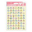 The Chiikawa Sticker Set - 126 Pack by Chiikawa includes sheets of round stickers with cute animal faces in various expressions and Japanese text, arranged in a grid. Their playful design captures everyday activities, adding a whimsical touch to your collection.