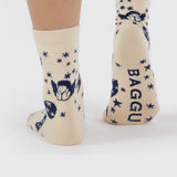 Baggu Crew Socks - Cherub Bows