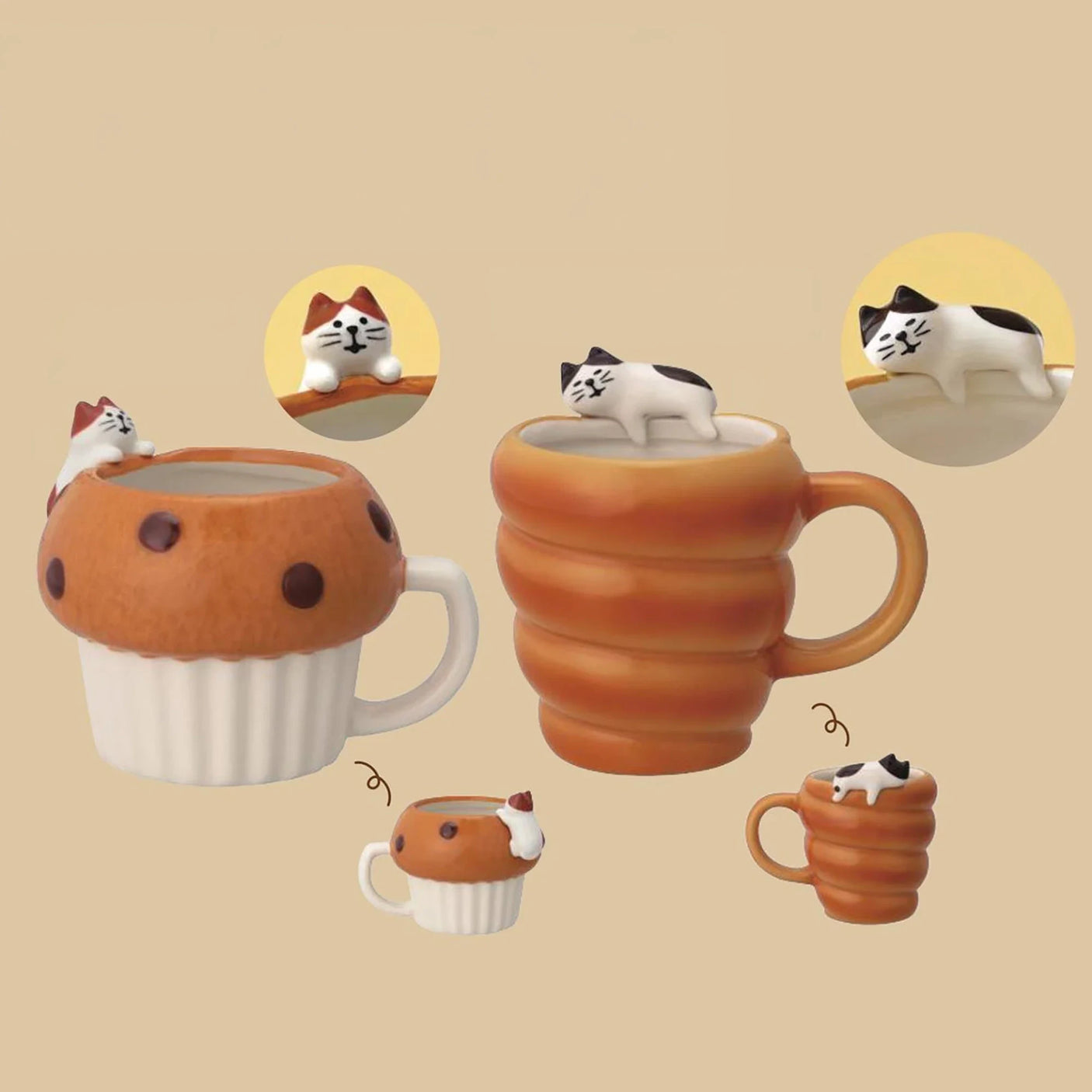 Decole Concombre Yamaneko Cat Bakery Mug - Muffin
