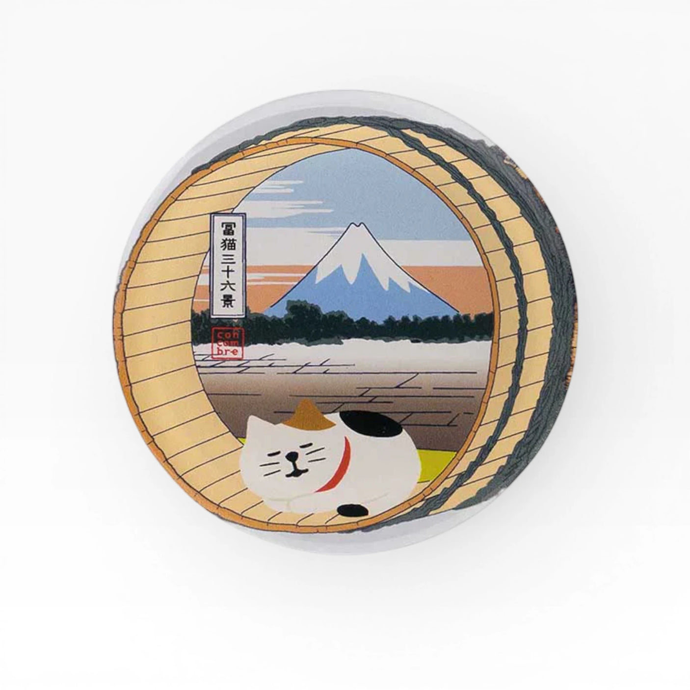 Decole Traveling Fuji Cat  Magnet