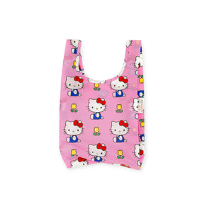 Pink Baby Baggu x Hello Kitty reusable bag with repeating Hello Kitty and yellow tulip pattern, gallery image 1
