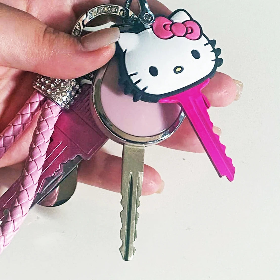 Hello Kitty Rubber Key Cover - Pink Bow
