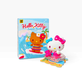 Hello Kitty summer beach blind box collectible figure with pink outfit and accessories