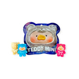 LuLu The Piggy - Mini Teddy Ore Series Blind Bag with three colorful bear-shaped figurines in cream, blue, and pink by LuLu The Piggy