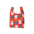 Red baby tote bag with Miffy bunny and flower print