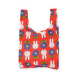 Baggu x Miffy Flower tote bag, red with white bunnies and blue flowers