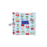 Standard Baggu tote bag, light blue Miffy garden print with red 'miffy' logo