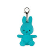 Miffy Corduroy Keychain 10cm - Teal showing a soft corduroy bunny figure with metal clasp by Miffy