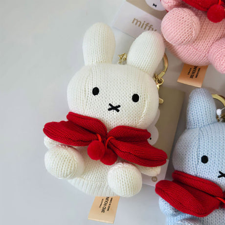 Miffy Knitted Scarf Charm Keychain