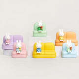 Multi-pack phone stand sofas with rabbit figures in purple, green, yellow, blue, and orange
