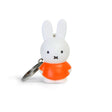 Introducing the Miffy Keychain - Classic by Miffy, a charming accessory featuring a white cartoon rabbit dressed in her iconic red outfit, standing upright against a simple white background.