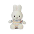 The Miffy Plush White & Vintage Stripes - 25cm, from Miffy, is set against a plain white background.