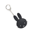 Introducing the Miffy Keychain Pouch - Black, an iconic silicone bunny face keychain with a clasp and chain for easy use. Perfect for those who value style and functionality in their daily accessories.