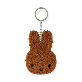 Miffy cinnamon terry plush rabbit keychain with metal ring and chain