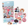 Mofusand diner cat sticker set, 36 assorted die-cut stickers on display card