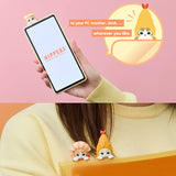 Hippers shrimp figurine accessory shown in a phone-hand promo