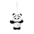 Mofusand Panda Mini Bag - Plush Keychain showing plush cat in panda costume with small panda purse on white background