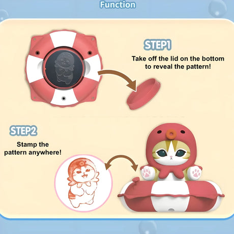 Mofusand Swimming Ring Stamp - Blind Box