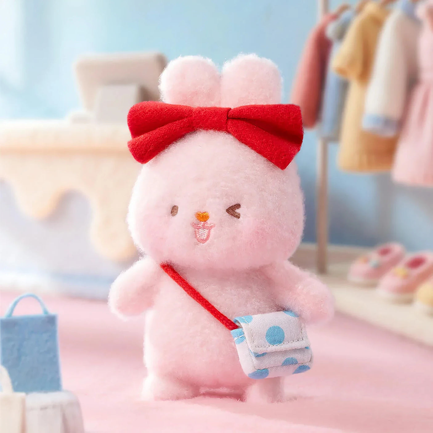 MOMO Bunny Vibrant Plush Keychain Blind Box