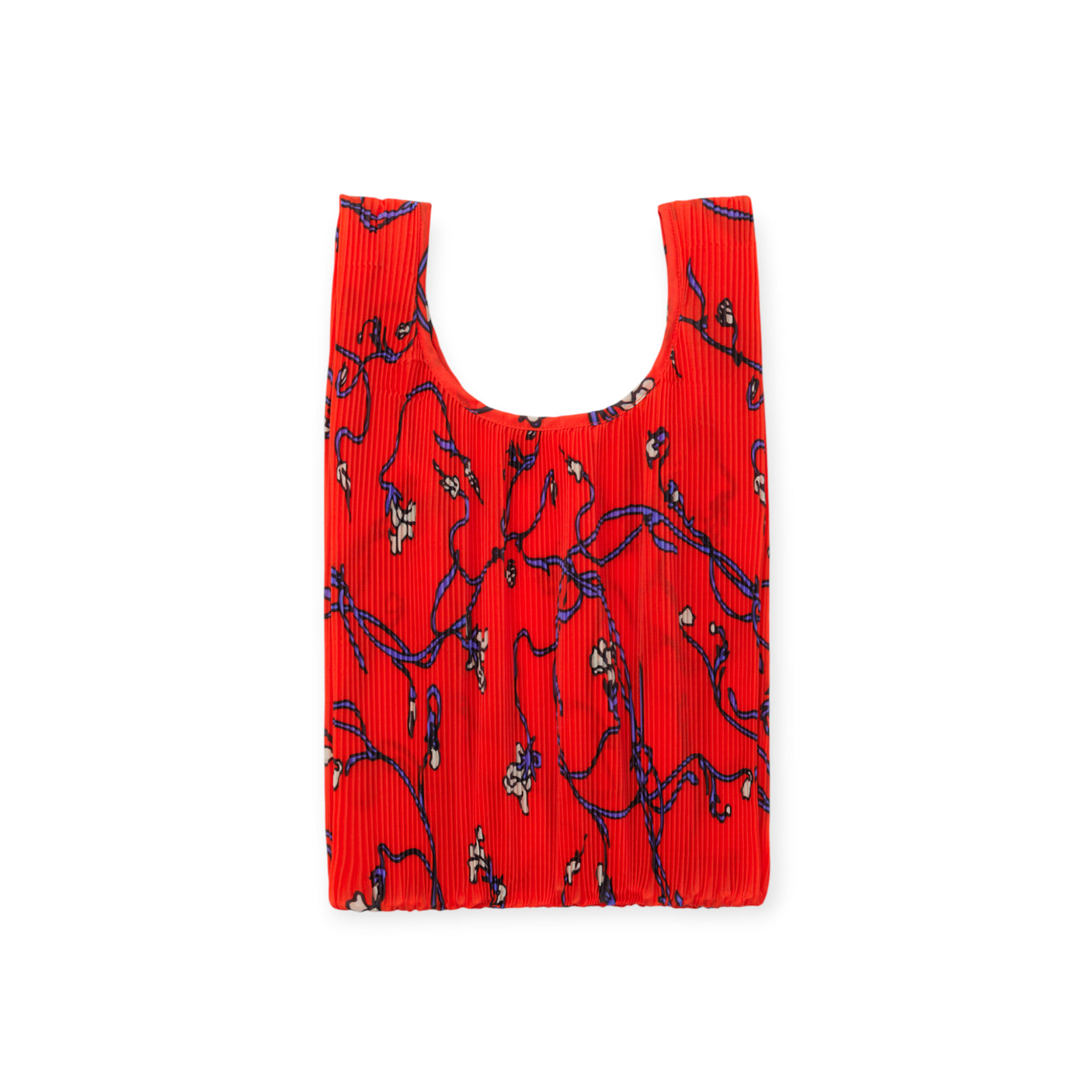 Pleated Baggu Bag - Red Snapdragon