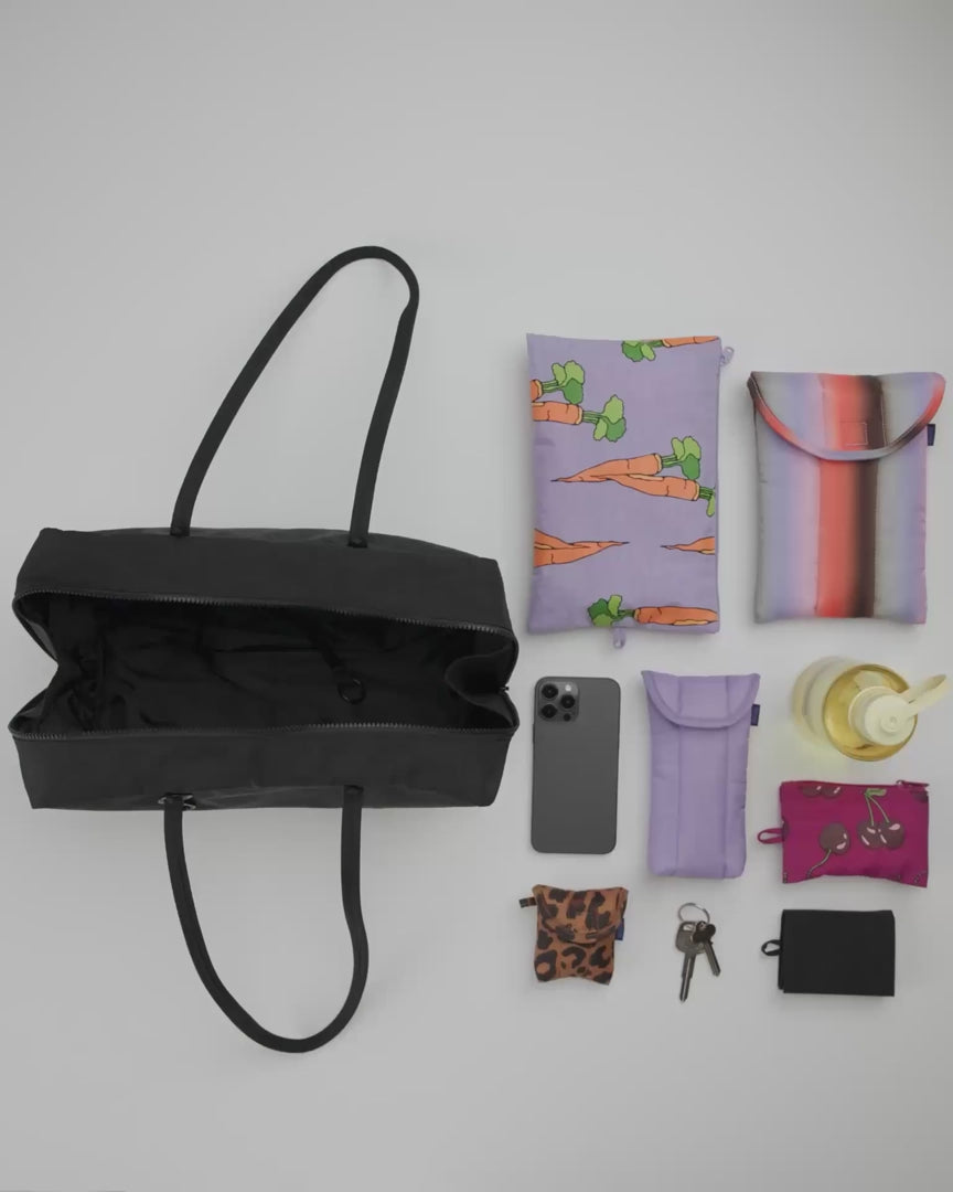 Baggu Medium Nylon Bowler Bag - Coffee