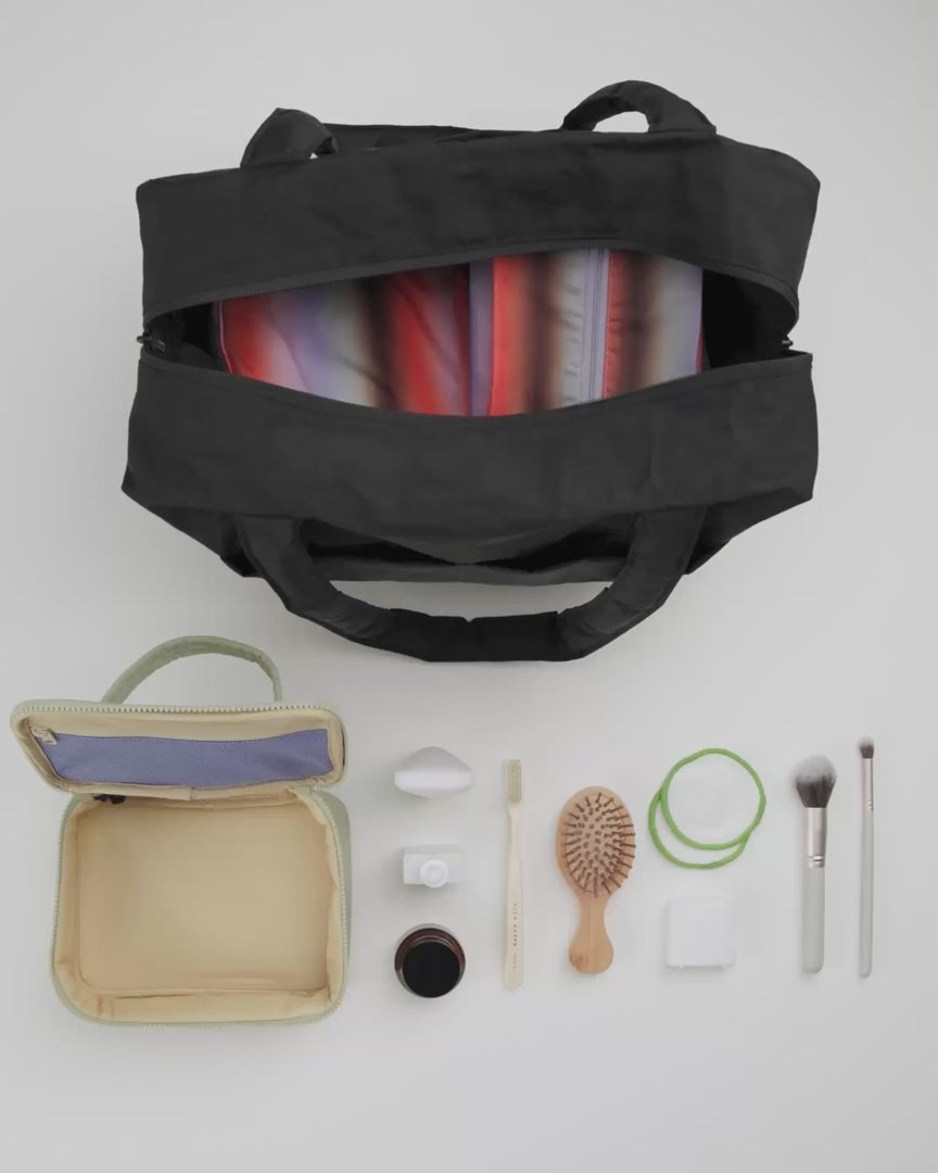 Baggu Small Cosmetic Case - Black & Cream Gingham