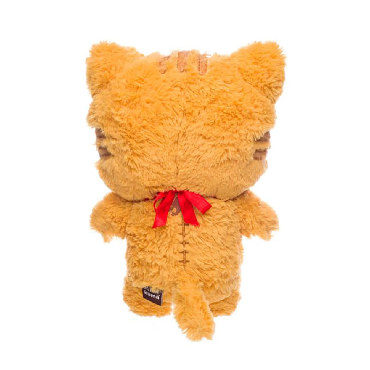 The Rilakkuma Tiger Plush (23cm) by Rilakkuma is an adorable orange cat plush seen from the back, featuring a red ribbon and cute details—a perfect cuddly gift.