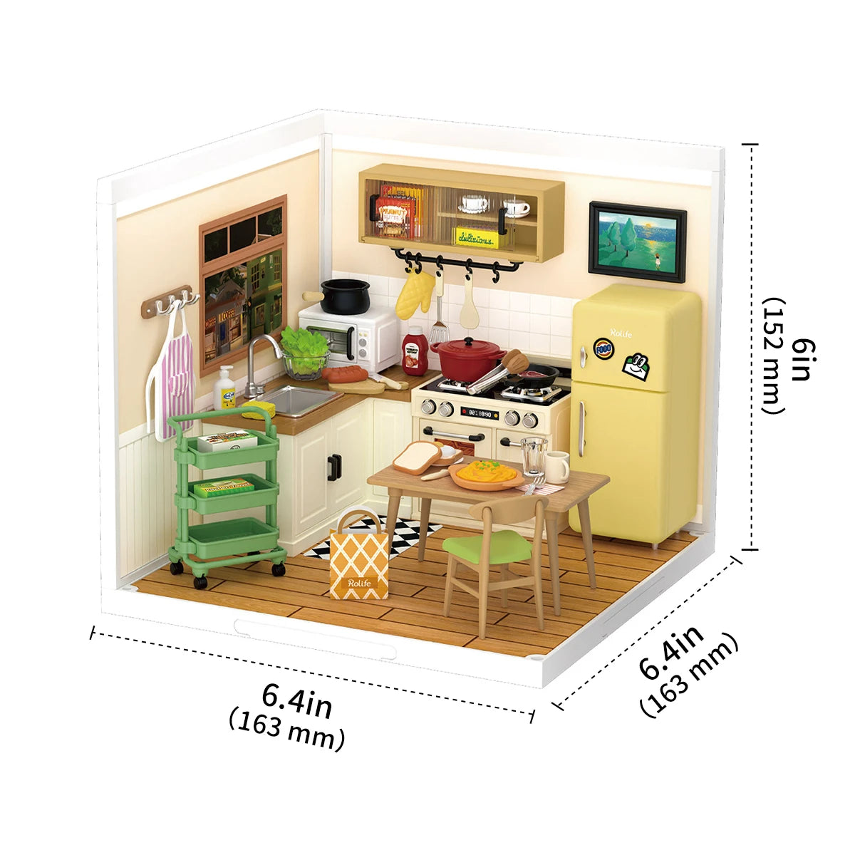 Rolife Happy Meals Kitchen - DIY Plastic Mini House