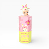 Cherry blossom Hippers blind box with pink character figure on pastel packaging