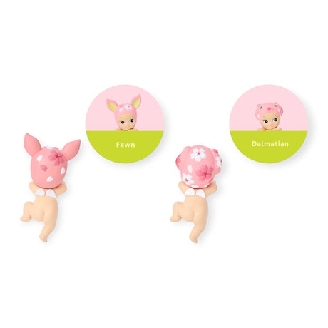 Cherry blossom Hippers mini figures: fawn and dalmatian character displays