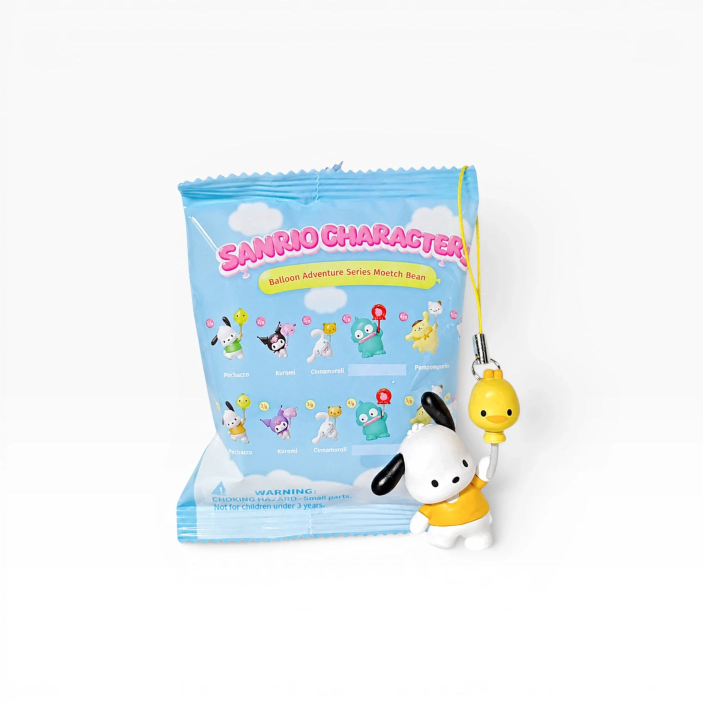 Sanrio Balloon Adventures phone strap blind bag with hanging rabbit and bird charms