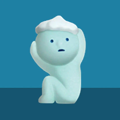 Shampooing figure from the Smiski Bath Lineup