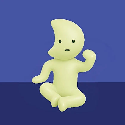 Crescent Moon figure from the Smiski Bed Lineup