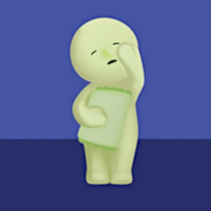 Sleepy figure from the Smiski Bed Lineup