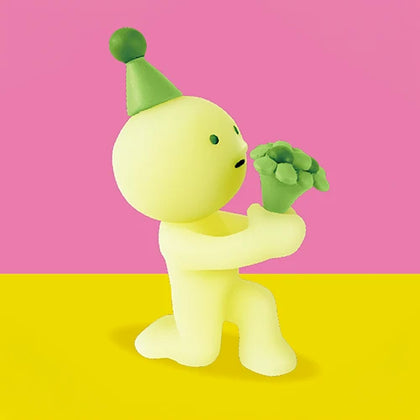 Giving a Bouquet figure from the Smiski Birthday Lineup
