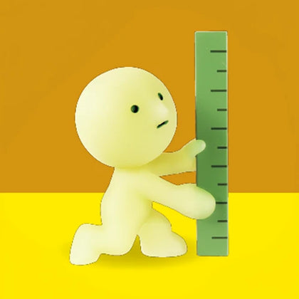 Measuring figure from the Smiski Construction Lineup