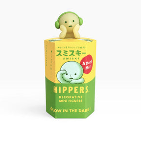Smiski Hippers decorative mini figure blind box with green character on top