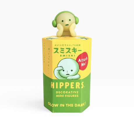Smiski Hippers decorative mini figure blind box with green character on top